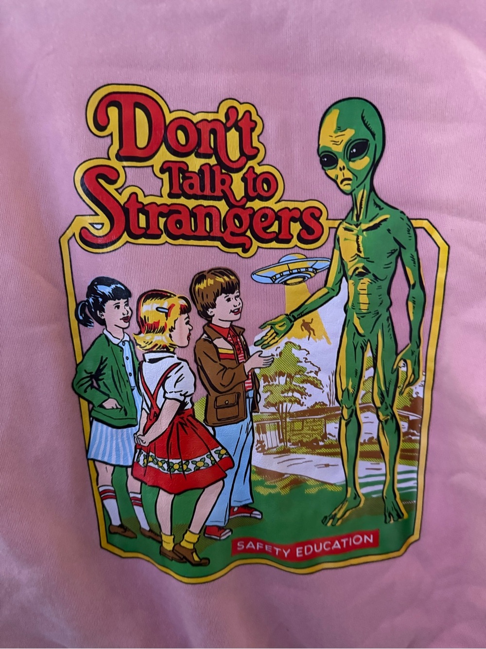 Steven Rhodes Don't Talk to Strangers pink Hoodie